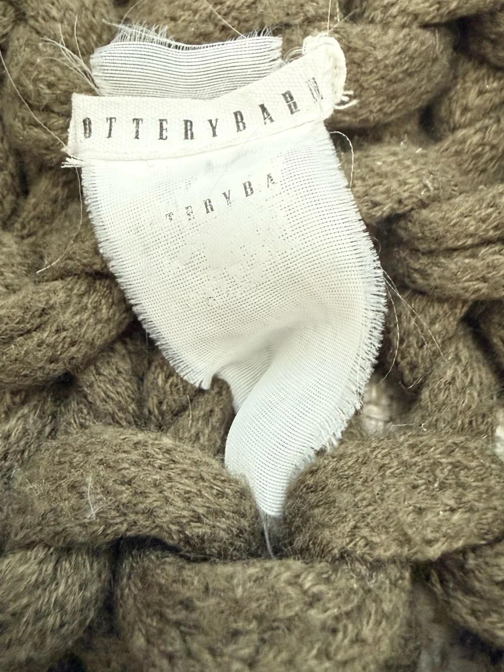 Pottery Barn Dark Green Cozy Chunky Knit Throw Blanket